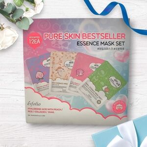 NIB Pure Skin Bestseller Essence Mask Set – Pink Assorted Sheet Masks (12 Pack)